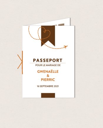 Faire-part Passeport Mariage