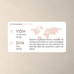 Mini Boarding Pass Carton d'invitation Mila