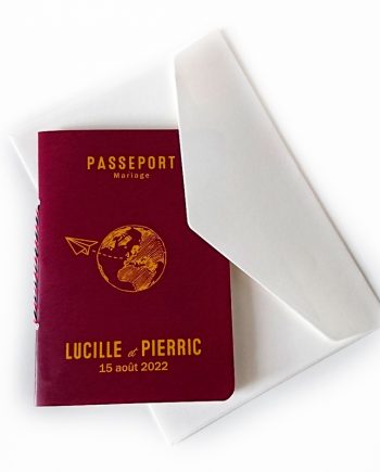Faire-part Passeport Mariage