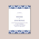 Carton invitation Azulejos