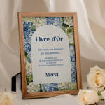 Affichette Livre d'Or Hortensia