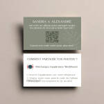 Mini Cartes Instruction WedShoots Sauge