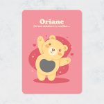 Carte à gratter demande Parrain/Marraine Nounours