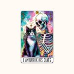 Carte à gratter Tarot "L'amoureux des chats"
