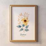 Fleur à Empreintes Jaune