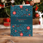 Carte de Vœux de Noël * Fleurs de Noël