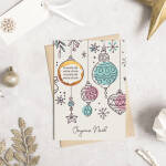 Carte à gratter de Noël * Boules de Noël
