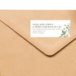 Étiquette adresse Nature Florale