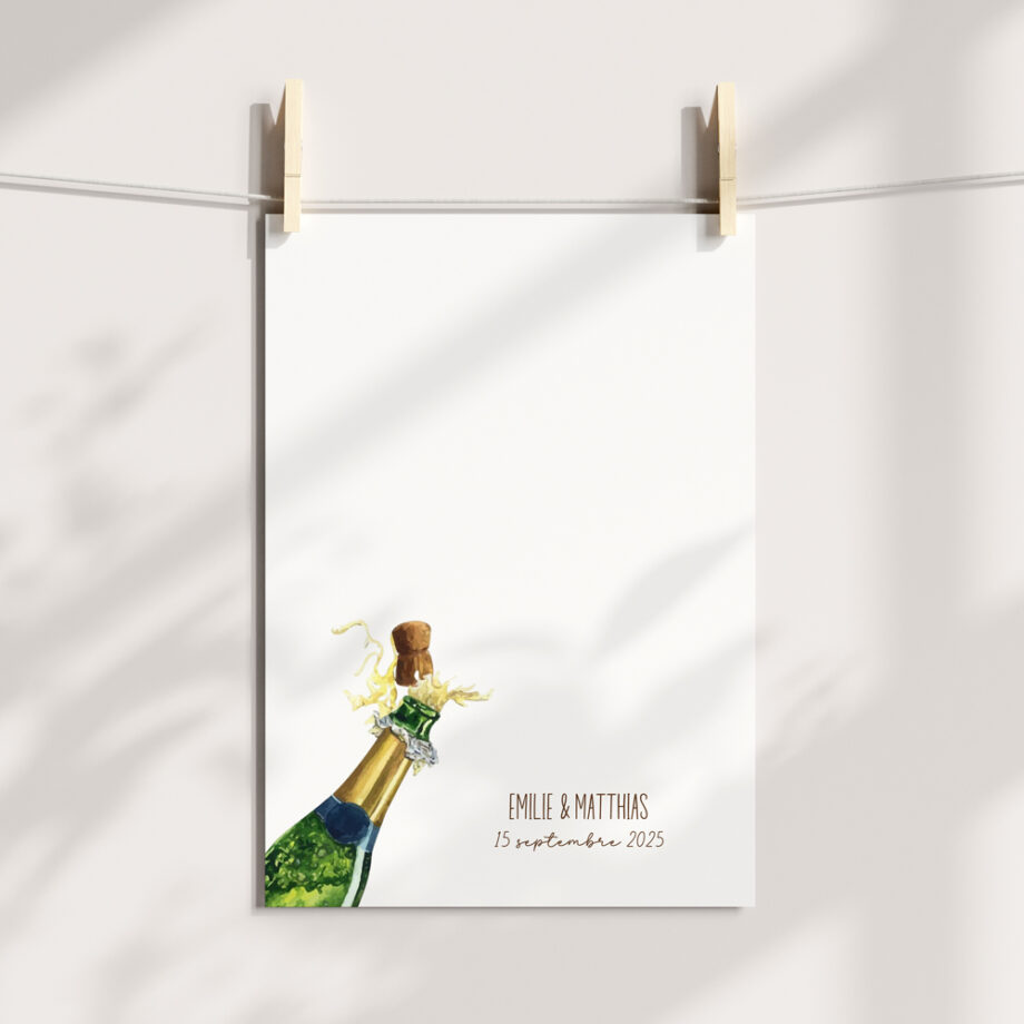 Affiche à Empreintes Champagne modèle 1