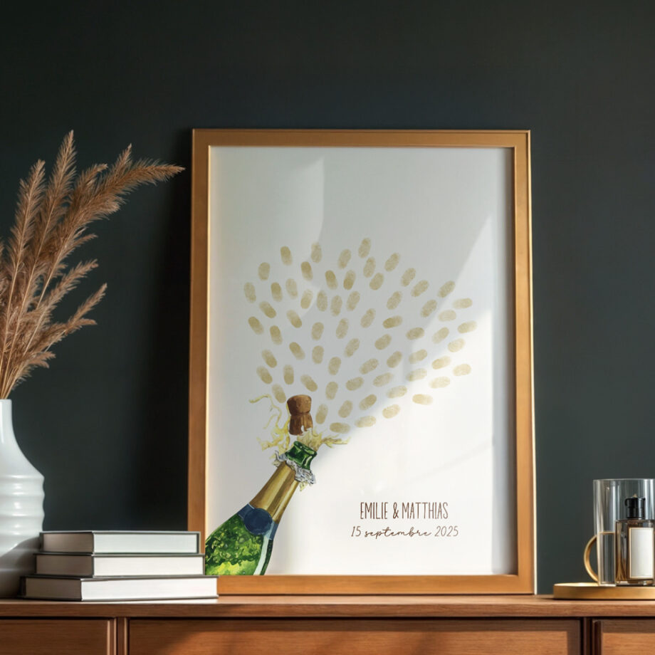 Affiche à Empreintes Champagne modèle 1