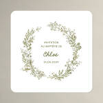 Invitation baptême Gypsophile