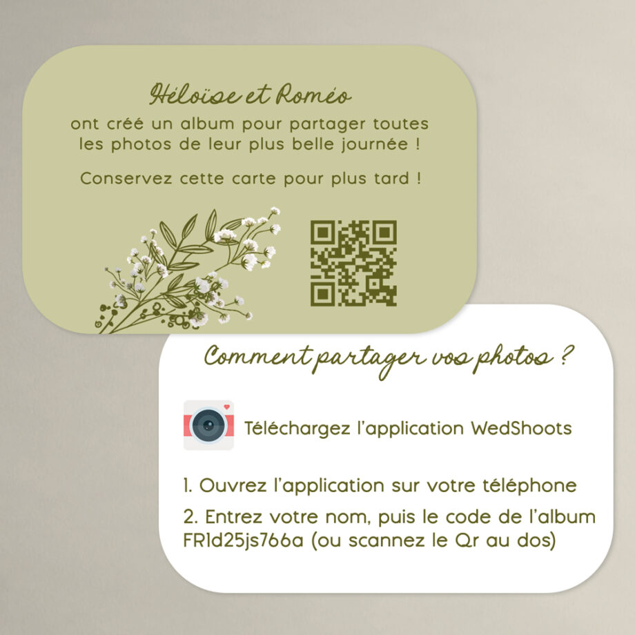 Mini Cartes Instruction WedShoots Gypsophile