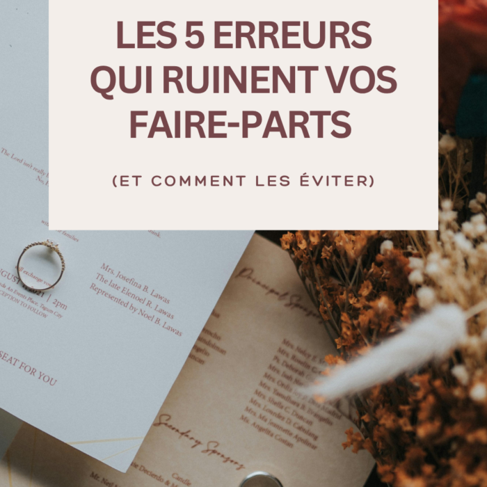 Flatlay de papeterie maiage illustrant les 5 erreurs à éviter avant de commander ses faire-part de mariage personnalisés en ligne – conseils pour futurs mariés, papeterie de mariage, éviter erreurs faire-part, checklist commande mariage.