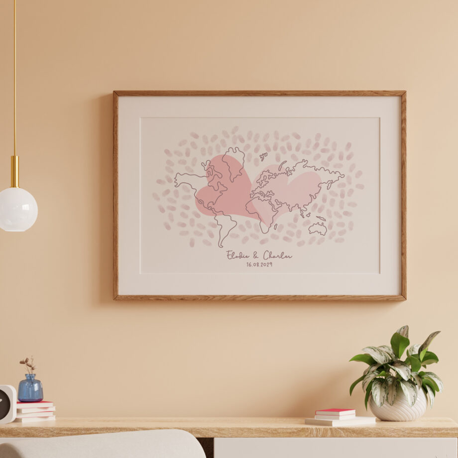 Affiche à empreintes Voyage en Amoureux