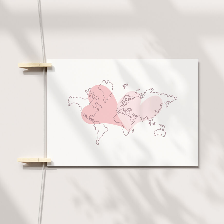 Affiche à empreintes Voyage en Amoureux