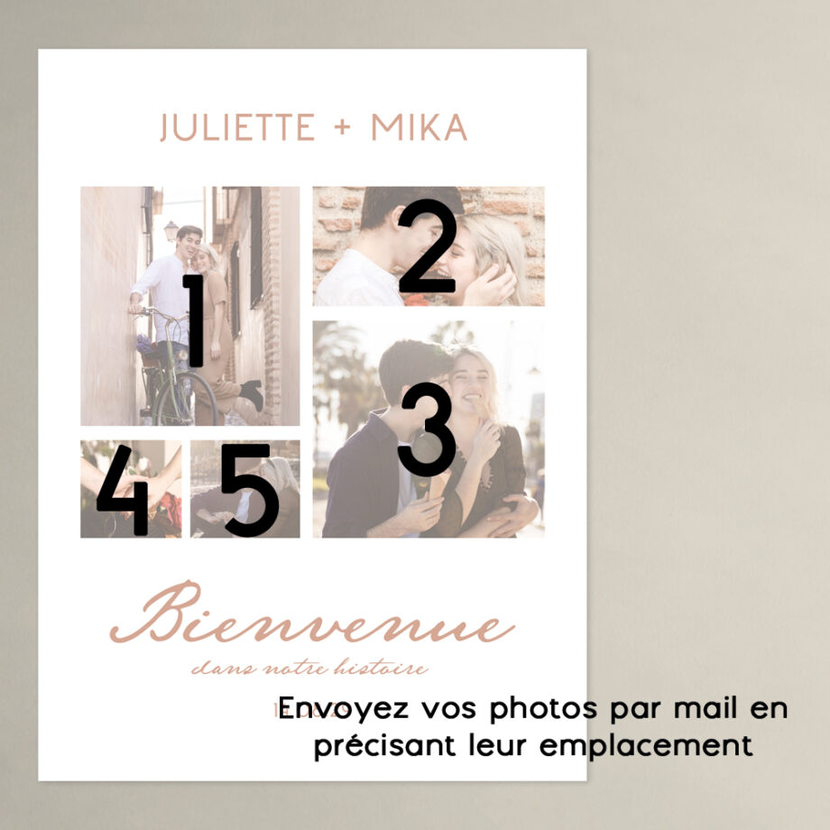 Panneau Bienvenue Mariage Notre Histoire